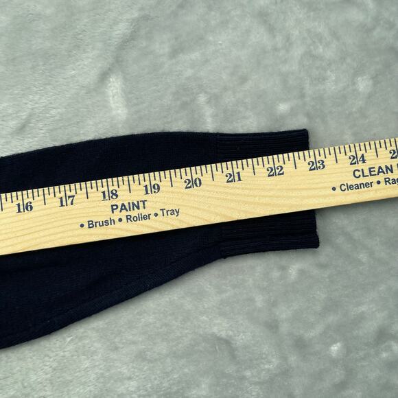 Club Monaco Sweater Top Womens Small Wool Blend Navy Twofer Layered Blouse - Picture 8 of 16